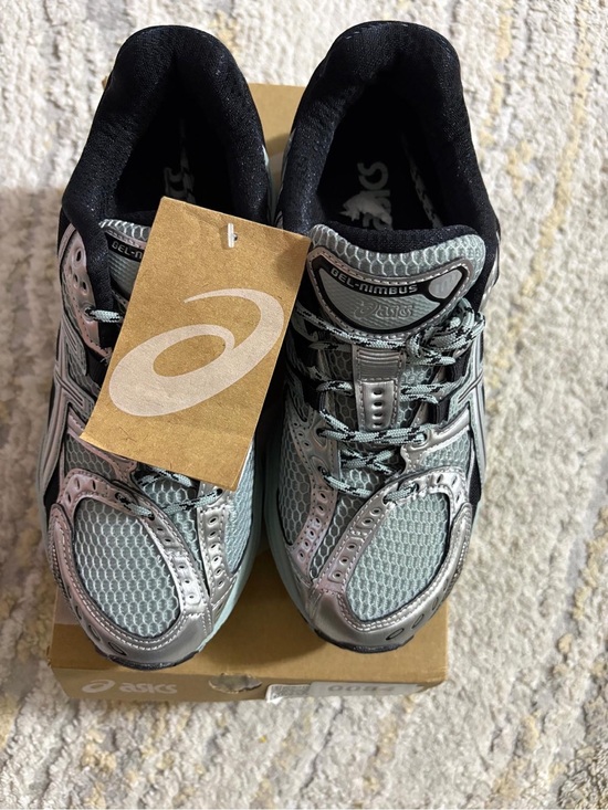 Asics Shoes - Asics Silver & Light Blue GEL-Nimbus Running Shoes